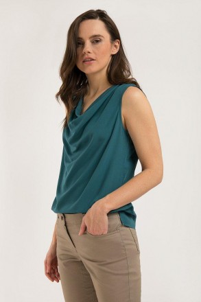 Летняя драпированная блузка от финского бренда Finn Flare. Эта модель изготовлен. . фото 3