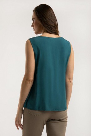 Летняя драпированная блузка от финского бренда Finn Flare. Эта модель изготовлен. . фото 5