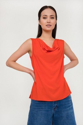 Летняя драпированная блузка от финского бренда Finn Flare. Эта модель изготовлен. . фото 2