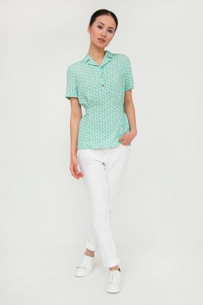 
Блузка с коротким рукавом из летней коллекции Finn Flare. Благодаря удобной, сл. . фото 4