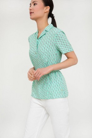 
Блузка с коротким рукавом из летней коллекции Finn Flare. Благодаря удобной, сл. . фото 3