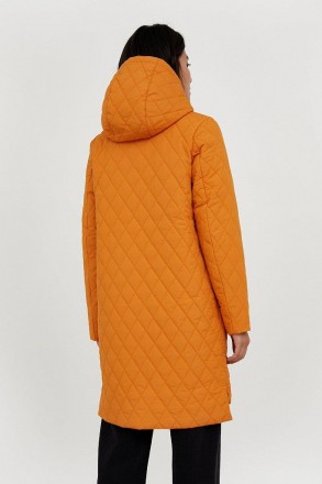 Удлиненная стеганая куртка женская от финского бренда Finn Flare. В боковых швах. . фото 5