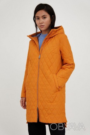 Удлиненная стеганая куртка женская от финского бренда Finn Flare. В боковых швах. . фото 1