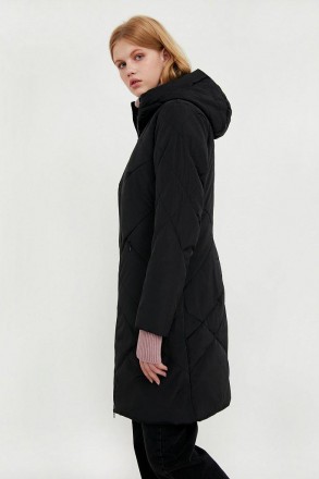 Длинная женская куртка демисезонная Finn Flare из материала с влагоотталкивающей. . фото 3