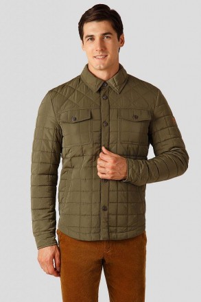 Стеганая куртка-рубашка мужская Finn Flare демисезонная на планке с кнопками. Мо. . фото 2