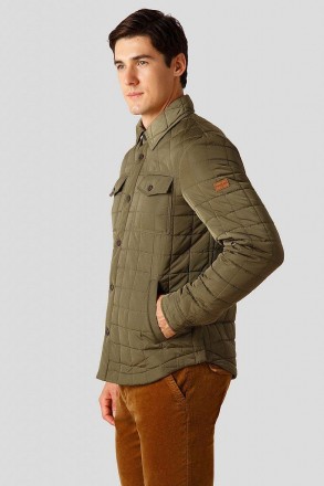 Стеганая куртка-рубашка мужская Finn Flare демисезонная на планке с кнопками. Мо. . фото 5