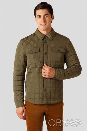 Стеганая куртка-рубашка мужская Finn Flare демисезонная на планке с кнопками. Мо. . фото 1