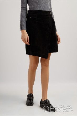 Вельветовая ассиметричная юбка мини от финского бренда Finn Flare отлично дополн. . фото 1