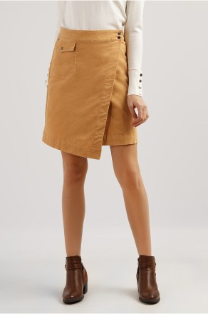 Вельветовая ассиметричная юбка от финского бренда Finn Flare отлично дополнит Ва. . фото 2