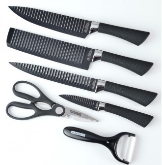 Опис:
Німеччина наборів ножів з антипригарним покриттям набір ножів із неіржавко. . фото 4