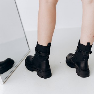 Женские ботинки черные Aeris 3289 Ботинки женские выполнены из искусственной кож. . фото 4