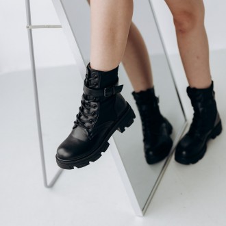 Женские ботинки черные Aeris 3289 Ботинки женские выполнены из искусственной кож. . фото 3