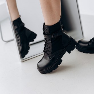 Женские ботинки черные Aeris 3289 Ботинки женские выполнены из искусственной кож. . фото 8