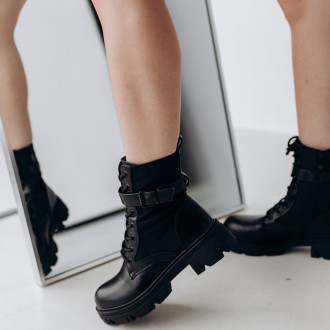 Женские ботинки черные Aeris 3289 Ботинки женские выполнены из искусственной кож. . фото 5