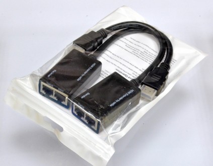
 HDMI удлинитель по витой паре, который позволяет разместить дисплей по HDMI си. . фото 5
