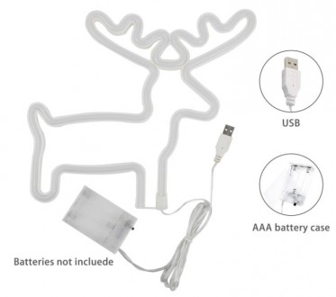 Характеристика
Материал: гибкий LED
Питание : 2 варината - от USB или от 3 батар. . фото 8