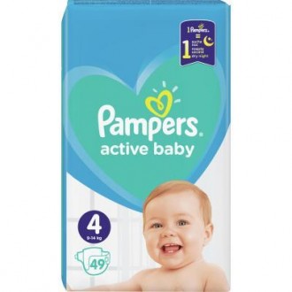 Подгузник Pampers Active Baby Maxi Размер 4 (9-14 кг), 49 шт. (8001090949851). Бровари. фото 1 Подгузник Pampers Active Baby Maxi Размер 4 (9-14 кг), 49 шт. (8001090949851). Бровари. фото 1