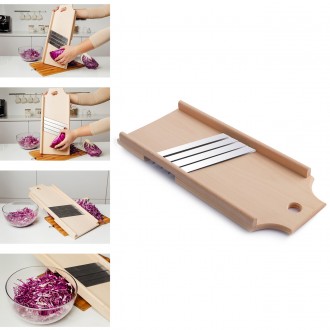 Ручная деревянная шинковка для капусты и нарезки овощей и фруктов с 4 лезвиями W. Черкассы. фото 1