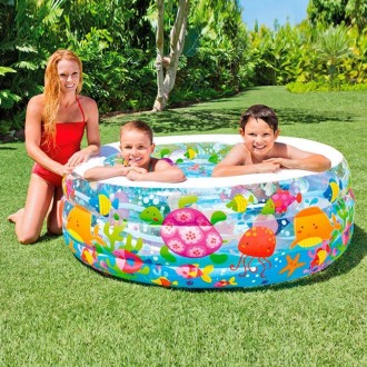 Детский надувной бассейн "Аквариум" Intex 58480 прекрасная возможность соединить. . фото 2