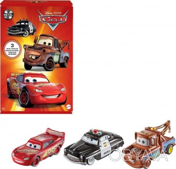 Воссоздайте историю Disney / Pixar's Cars с этим набором из 3-х ключевых героев . . фото 1