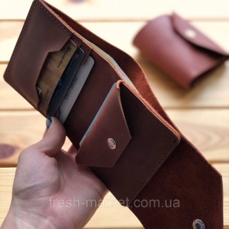 Наш маленький мужской кожаный кошелек fresh будет надежно хранить ваши денежки и. . фото 2