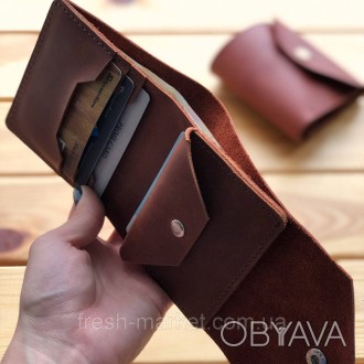 Наш маленький мужской кожаный кошелек fresh будет надежно хранить ваши денежки и. . фото 1
