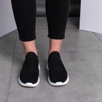 Женские кроссовки черные Sassy 3543 Кроссовки женские выполнены из текстиля обув. . фото 7