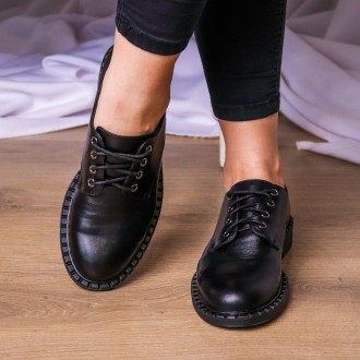 Женские туфли черные Ulem 3180 Туфли женские выполнены из искусственной кожи. Мо. . фото 3