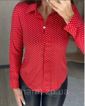 Блузка рубашка в горошек до 52 размера 
 
Украсьте свой гардероб еще одной модно. . фото 5