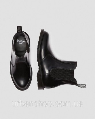 ОРИГІНАЛ! Жіночі Dr.Martens FLORA LEATHER CHELSEA BOOTS BLACK POLISHED SMOOTH 14. . фото 4