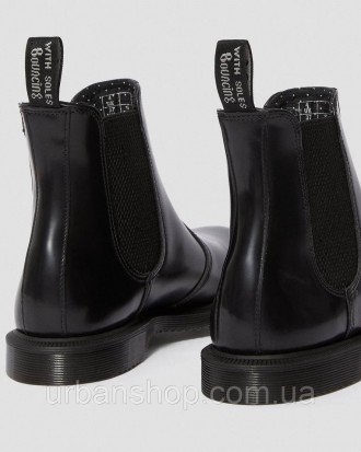 ОРИГІНАЛ! Жіночі Dr.Martens FLORA LEATHER CHELSEA BOOTS BLACK POLISHED SMOOTH 14. . фото 2