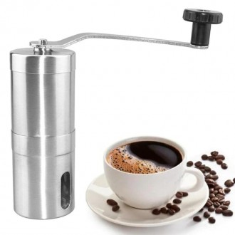 
Кофемолка ручна портативна
Ручна кавомолка з керамічними жорнами - ідеальна кав. . фото 2