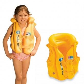 Детский надувной жилет Intex 58660, интекс 50*47 см
Ндувной жилет для плавания I. . фото 2