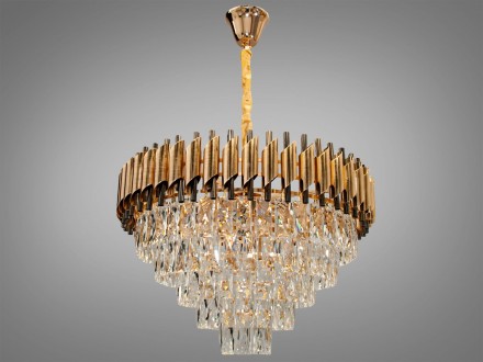 Современная хрустальная люстра 201202-600SGD+BK. Одесса. фото 1