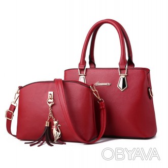 
Женская сумка + мини сумочка клатч
 Характеристики:
	
	Материал: качественная П. . фото 1
