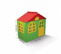 Детский домик игровой со шторками 02550 "Долони"
 
Домик из прочного пластика, с. . фото 3