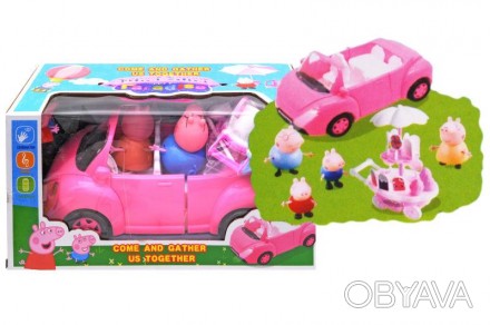 Набір Машинка з героями, свинка, фігурки, YM11-802 
Игровой набор Машинка Свинка. . фото 1
