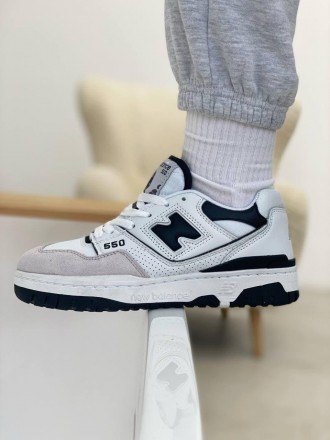 Кроссовки мужские белые с черным New Balance 550 White Black
Крутая модель повсе. . фото 2