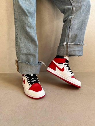Кроссовки женские бело-красные Nike Air Jordan 1 Retro
Встречайте шикарную бело-. . фото 3