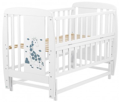 Кроватка для новорожденных с маятником и откидной боковой стенкой Babyroom DJMO-. . фото 3