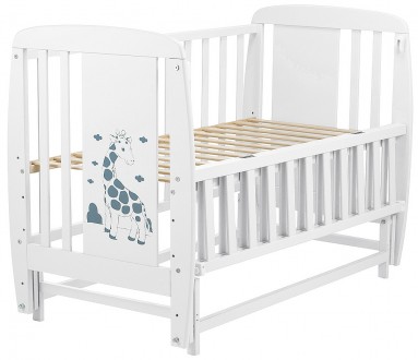 Кроватка для новорожденных с маятником и откидной боковой стенкой Babyroom DJMO-. . фото 4