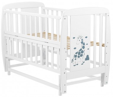 Кроватка для новорожденных с маятником и откидной боковой стенкой Babyroom DJMO-. . фото 2