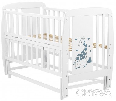 Кроватка для новорожденных с маятником и откидной боковой стенкой Babyroom DJMO-. . фото 1