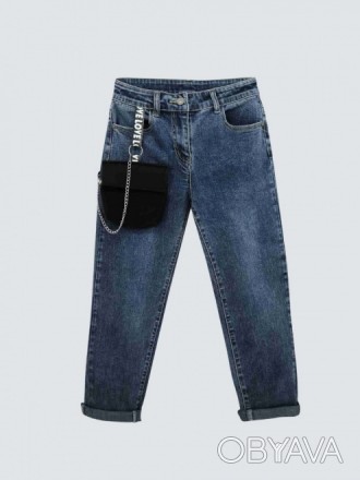 Удобные и комфортные джинсы.Украшены стильным аксессуаром для мелочей.Джинсы отв. . фото 1