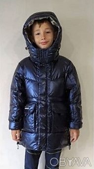 Зимняя куртка для мальчикаЦвет: чёрный-серебро , синий- сереброВерх - полиамид -. . фото 1