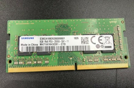 
Оперативная память для ноутбука SODImm 8 GB DDR4 2666MHz SAMSUNG Original M471A. . фото 2