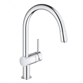 Змішувач для кухні Grohe Minta 32918000 виготовлений з латуні. Має високий висув. . фото 2