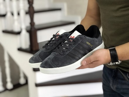 Мужские демисезонные кеды Adidas Gazelle серые 44. Харків. фото 1 Мужские демисезонные кеды Adidas Gazelle серые 44. Харків. фото 1