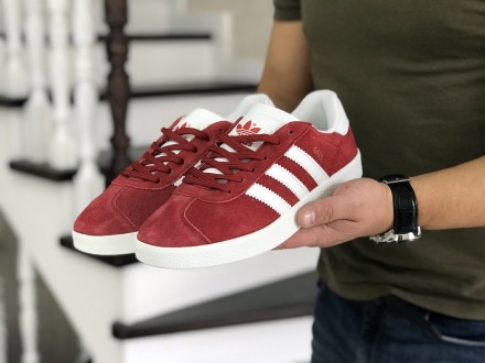 Мужские демисезонные кеды Adidas Gazelle красные 45. Харків. фото 1 Мужские демисезонные кеды Adidas Gazelle красные 45. Харків. фото 1