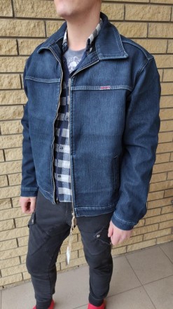 Куртка мужская джинсовая утепленная (на флисе) стрейчевая на молнии DIFFER, Турц. . фото 9